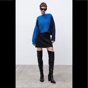 ZARA COLOR-BLOCK KNIT OVERSIZED SWEATER | SIZES: S, L | NWT